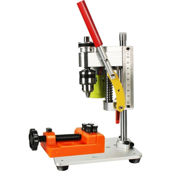 YQVEOT Tischbohrmaschine, Multifunktionale Mini-Tischbohrmaschine, Fräsmaschine, 120 W, DIY, hochpräzise Bohrmaschine, Bohrfutter, Lochstanzmaschine(Update Package 2)