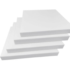 Premium Upholstery Foam Cushions, Custom Sofa Foam Replacement Thick Round Sponge for Dining Room Chairs, 5cm Thick, 50cm Square Seat Pads for Comfort
