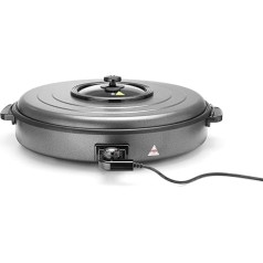 HENDI party pan, electric pan, induction hob, induction cooker, suitable for frying, roasting and keeping warm, 233V, 1600W, ø620x (H) 190mm, aluminum