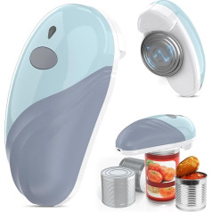 Elektrischer Dosenöffner, Automatischer Dosenöffner mit One-Touch-Bedienung, sicher für alle Dosengrößen, Küchenhelfer, Dosenöffner für Senioren, Rechargeable and USB Cable (Blue)