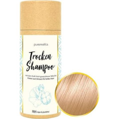 Puremetics Zero Waste Dry Shampoo for Light Hair 100% Vegan and Plastic Free 100G