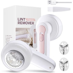 Lint Shaver, Lint Remover Lint Brush for Clothes, Fabric Shaver, Rechargeable with 2 Shaving Heads, Lint Shaver, Powerful Lint Shaver Brush, Fuzz Debobbler for Clothes, Sweaters, Sofas