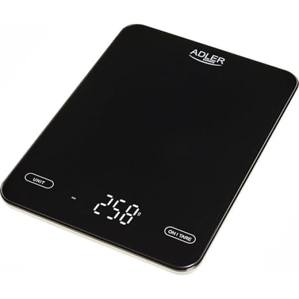 ADLER Kitchen Scales - Maximum Capacity 10 kg, USB Rechargeable