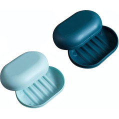 Soap Dish with Lid, Travel Soap Box, Soap Dish Leakproof Soap Container, Lockable for Shower, Travel, Hiking, Bathroom, School, Gym, 4 Pack