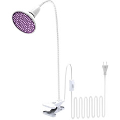 QIANYAN 300nm - 400nm UV LED Light Bulb, UVA UVB UVC Bulb for Increases Chlorophyll, 360° Gooseneck Full Ultraviolet LED Plant Lamp for Indoor Plant Flowering, Fruiting, Germination