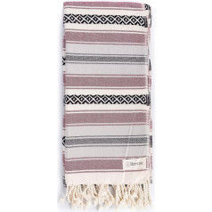 Bersuse 100% Cotton - San Jose Peshtemal Hammam Towel - Burgundy