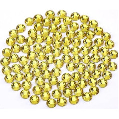 Novani 1440 Pcs SS20 Glass Rhinestones Flat Back Gems for DIY Nail Makeup Bags and Shoes Decoration (SS20, Citrine)