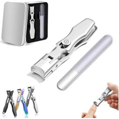 Lux German Grip Nagelknipser für Herren, luxuriöser ultra-scharfer Nagelknipser, professionell, extra groß, strapazierfähig, Zehenzange für Senioren mit Fangfeile