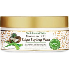 African Pride Moisture Miracle Maximum Hold Edge & Hair Styling Wax, Enriched with Aloe & Coconut, Controls Edges and Nourishes and Protects Against Breakage 6 oz