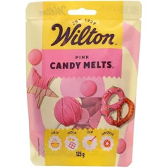 Wilton Candy Melts Pink: Melting Glaze with Sweet, Creamy Flavour for Watering, Dipping and Decorating - for Cake Pops, Biscuits, Chocolates and Cakes - 125 g