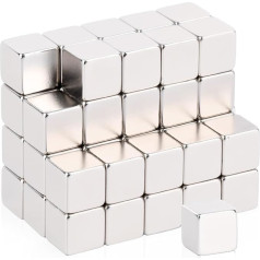 Aenienoe Pack of 50 Neodymium Magnets Extra Strong 10 x 10 x 10 mm Mini Magnets Strong Small Magnets for Magnetic Boards Fridge Whiteboard Crafts Photos