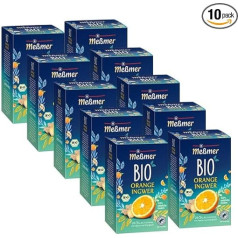 Meßmer Tea Organic Fruit Tea Orange Ginger 91 g Pack of 10