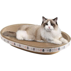 2 Scratching Cardboard for Cats, Oval Round Lounge Scratching Board, Cat Scratching Bowl, Protection of Furniture, Couch, Scratching Cardboard for Cats, Bed, Cat Scratching Furniture for Couch,