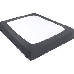 PiccoCasa Box Spring Cover Stretchy Fabric 4 Sides Bedskirt Wrinkle Free Home Elastic Mattress Cover Fits Mattress Up to 14 Inch Slate Grey King