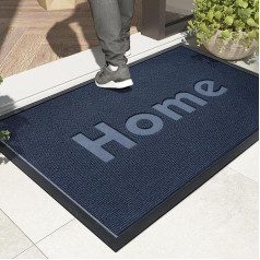 Color G Home Doormat Outdoor and Indoor, Door Mat Outdoor Non-Slip, Weatherproof, Washable Dirt Trapper Mat, Carpet Entrance Rug, Door Mat for Front Door, Kitchen, Balcony (45 x 75 cm, Blue)