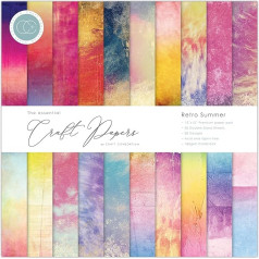 Craft Consortium Double-Sided Paper Pad 12 x 12 Inches 30/Pkg Retro Summer 20 Designs