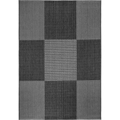 andiamo Arizona Indoor and Outdoor Rug for Outdoor Use, Woven Rug for the Patio and Balcony, 200 x 290 cm, Anthracite, 721904, Box Anthracite