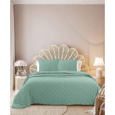 Fish Fur Effect Duvet 240 x 260 cm Aqua Sixtin