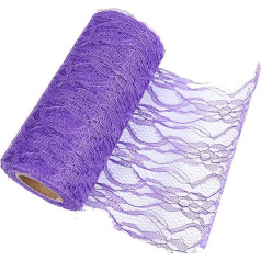 GIVBRO Lace Trimming Hollow Fringe Trim for Wedding Christmas Decoration Craft Costume Accessories Purple 30 Yards