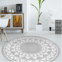 VINILIKO, Vinyl Carpet Khamba Grey [Diameter] 150 cm