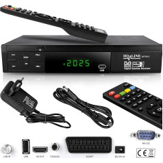 Echosat 20700 S - Updated Digital Satellite Receiver (HDTV, DVB-S/S2, HDMI, SCART, 2x USB 2.0, Full HD 1080p) (Pre-programmed for Astra Hotbird and Türksat)