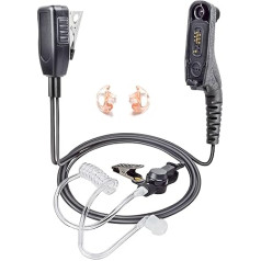HYS Radio Earbuds, In-Ear Headset Compatible with DP3400 DP4400 DP4601E MTP850s MTP6650 Radio (1 x Headphone + 2 x Earplugs (L+R))
