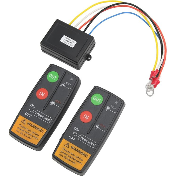 Wireless Electric Winch Remote Control, 12 V Motor Winch Gate Opener Controller Remote Control Set for Winch Tipper Truck ATV Wireless Winch Remote Control Kit