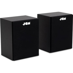Jam Shelf Speaker Active - Wired Speakers with AUX & RCA Inputs, Compatible with Turntables - 2 x 70 mm Full Range Drivers and Integrated Amplifier for Rich Sound, Black