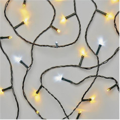 EMOS LED Fairy Lights Warm White + Flashing Cold White for Indoor and Outdoor Use, 18 m Long IP44 Christmas Fairy Lights with 180 LEDs, 6 Hours Timer Function and Power Supply, for Party, Christmas,