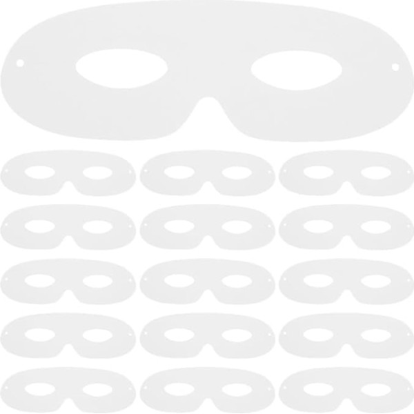 TOYANDONA Pack of 80 DIY Eye Masks Paintable Paper Mask White Half Broh for Decorating Halloween Cosplay Masquerade Carnival Dance Party
