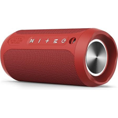 EDUPLINK Bluetooth Speaker, Portable Wireless Speaker, Waterproof IPX7 Speaker Red