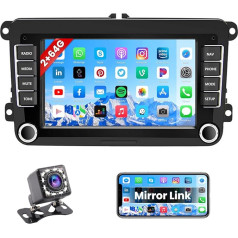 Hikity [2+64G] Car Radio Android for VW Golf 5 6.7 Inch Screen Touch Display Car Radio with GPS WiFi Bluetooth Hands-Free Kit FM RDS WiFi Reversing Camera + Canbus