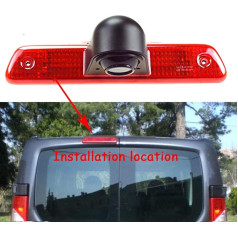Kalakus HD Parking Aid Car Reversing Camera in 3rd Brake Light Brake Light Rear View Camera Transport Window Suitable for Peugeot Expert 2007-2016/Fiat Scudo 2007-2016/Citroen Jumpy 2007-2016