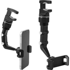 XIHIRCD 360 Degree Rotating Car Phone Holder, Rotatogrip Phone Holder, Multifunctional Rotato Grip Phone Holder, Rear View Mirror, Phone Holder for Car