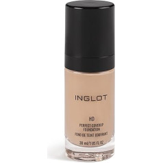 Inglot HD Perfect Coverup Foundation, for a Long-Lasting Effect with HD Pigments, Hypoallergenic, Natural, Flawless Look, with White Truffle Extract, 30 ml: 73