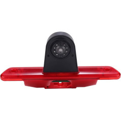 HD Caravan Transporter Reversing System Brake Light Reversing Camera Roof Camera Parking Aid with Angle Adjustable Compatible with Peugeot Expert / Fiat Scudo / Citroen Jumpy / Toyota Proace