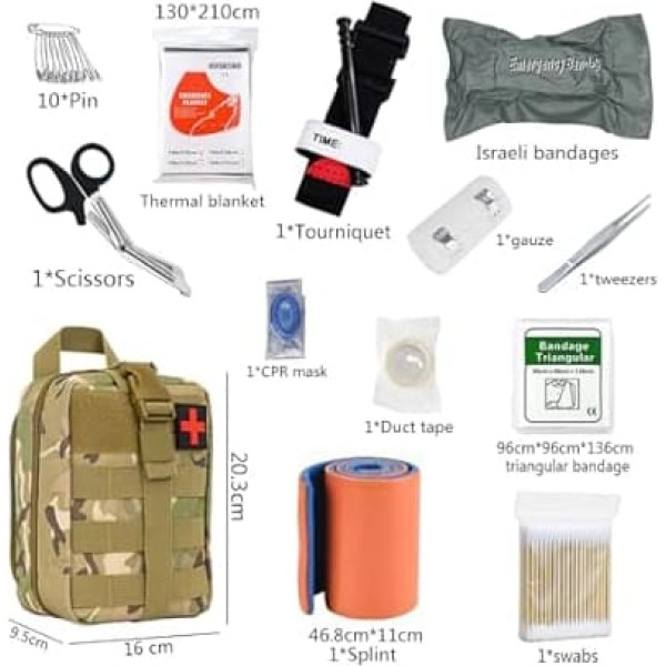 Emergency Ifak Trauma First Aid Kit, Outdoor First Aid Bag, Survival First Aid Kit