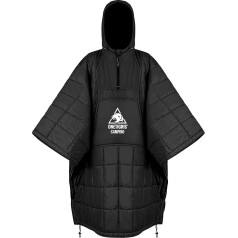 OneTigris Camping Poncho Blanket with 3M Thinsulate Insulation, Waterproof Blanket Warm, with Large Pockets, Portable Hooded Blanket for Outdoor, Hiking, Travel
