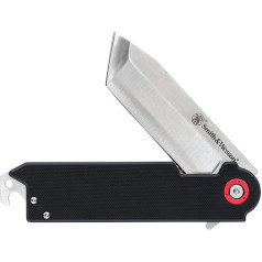 Smith & Wesson Accessories Big Benji with 8Cr13MoV Stainless Steel Tanto Blade, G-10 Handles, Bottle Opener and Money Clip