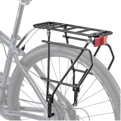 CXWXC Rear Bicycle Carrier with Basket - Bicycle Carrier for Disc Brake/Non Disc Brake Mount - Bicycle Pannier Rack Touring Carrier Fits 26-29