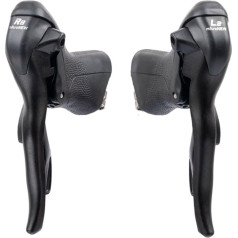 Micronew SB-R482 Double Control Lever 2 x 8 Speed Double Shift Lever Road Bike Front Derailleur Compatible for Shimano Claris STI Lever ST-2400 Brake Lever Set