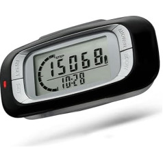 VOSSOT 3D Pedometer Clip for Walking Portable Digital Small Pedometer Simple Accurate Step Counter for Women Men Walking Running, 7-Day Data Storage, Tracking Walking Distance & Calories