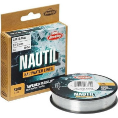 Berkley Nautil Surf Monofilament Tapared Main Fishing Line (Clear, 0.18mm-0.54mm-2.0kg-15.0kg)