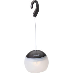 Skandika LED Camping Lamp Tufjord |3 Light Modes, 2000mAh Battery, Rechargeable Tent Lamp, Night Light |Lamp for Camping, Garden, Decoration, Hiking (Black)