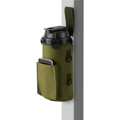 Magnetic Bottle Holder - Strong Attachment Phone Compartment Ideal for Gym (Khaki)
