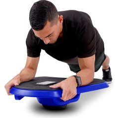 GoSports Core Hub Fitness Plankboard with Smartphone Integration for Full Body Workout, Choose Between Blue and Red