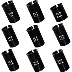 Xmomx Set mit 9 Größen Fahrradsattelstützen-Adapter, Unterlegscheibe, Sattelstützen-Adapter, Fahrradsattelrohr-Umwandlungshülse, 27,2 mm auf 36 mm/40 mm auf 60 mm, Aluminiumlegierung für Rennrad,