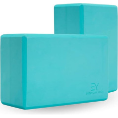 Everyday Yoga Foam Block and Yoga Strap Set, Soft Non-Slip Surface for Stability, Balance and Deep Stretching, Ideal for Yoga, Pilates and Meditation Accessories