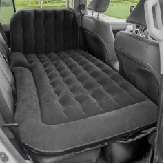 GAOUSD Car Air Mattress, Car Rear Air Mattress, Multifunctional, Foldable, with Air Pump, Storage Bag and Pillow for Travel, Camping (Black)