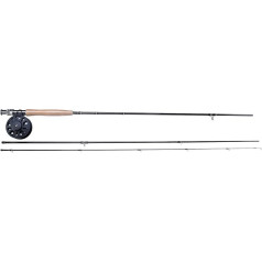 Shakespeare Omni Fly Fishing Rod and Reel Setup - 3 Piece Complete Setup Including Fly Line and Braided Loop - for Brook and Rainbow Trout, Grayling